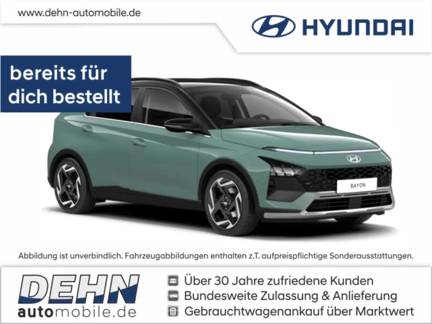 Hyundai BAYON Trend Mj25 7-DCT 1.0 T-GDi Komfort-Paket Grün - 1
