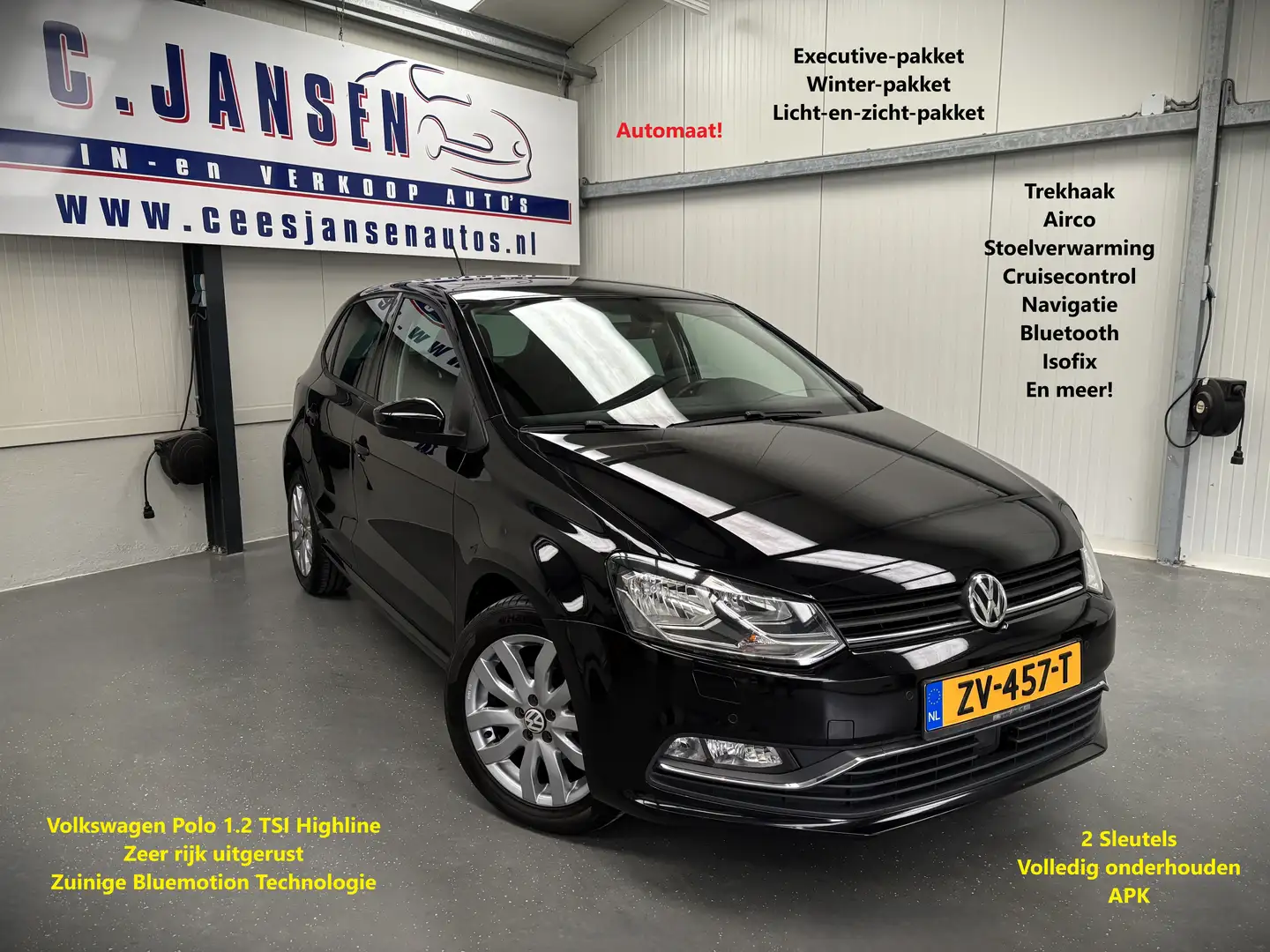 Volkswagen Polo 1.2 TSI Highline Automaat! | Cruise control | Star Noir - 1