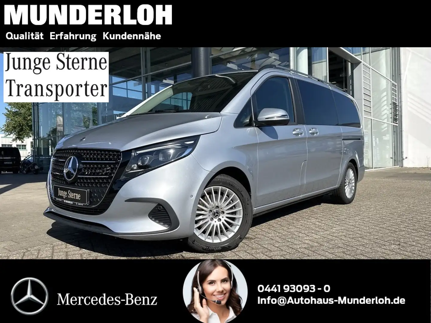 Mercedes-Benz V 220 d STYLE Lang AHK+2 x el. SCHIEBETÜR+SHZG Argent - 2
