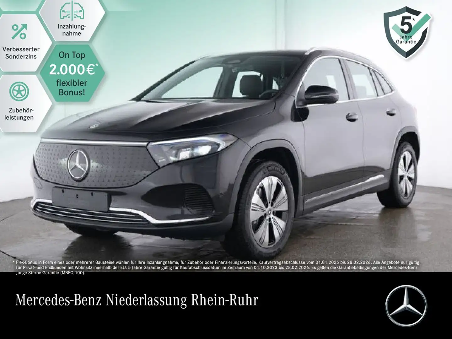 Mercedes-Benz EQA 350 4M PROG+ADVANCED+PANO+KAMERA+SPUR Noir - 1