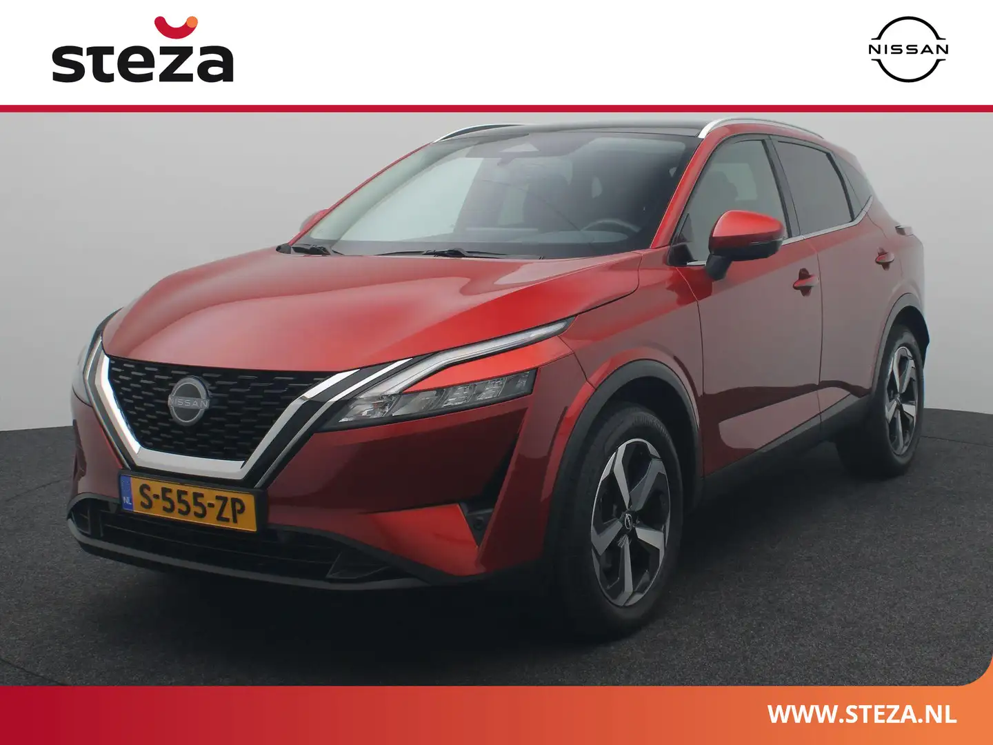 Nissan Qashqai 1.3 MHEV Xtronic N-Connecta | Automaat | Panoramad Rood - 1