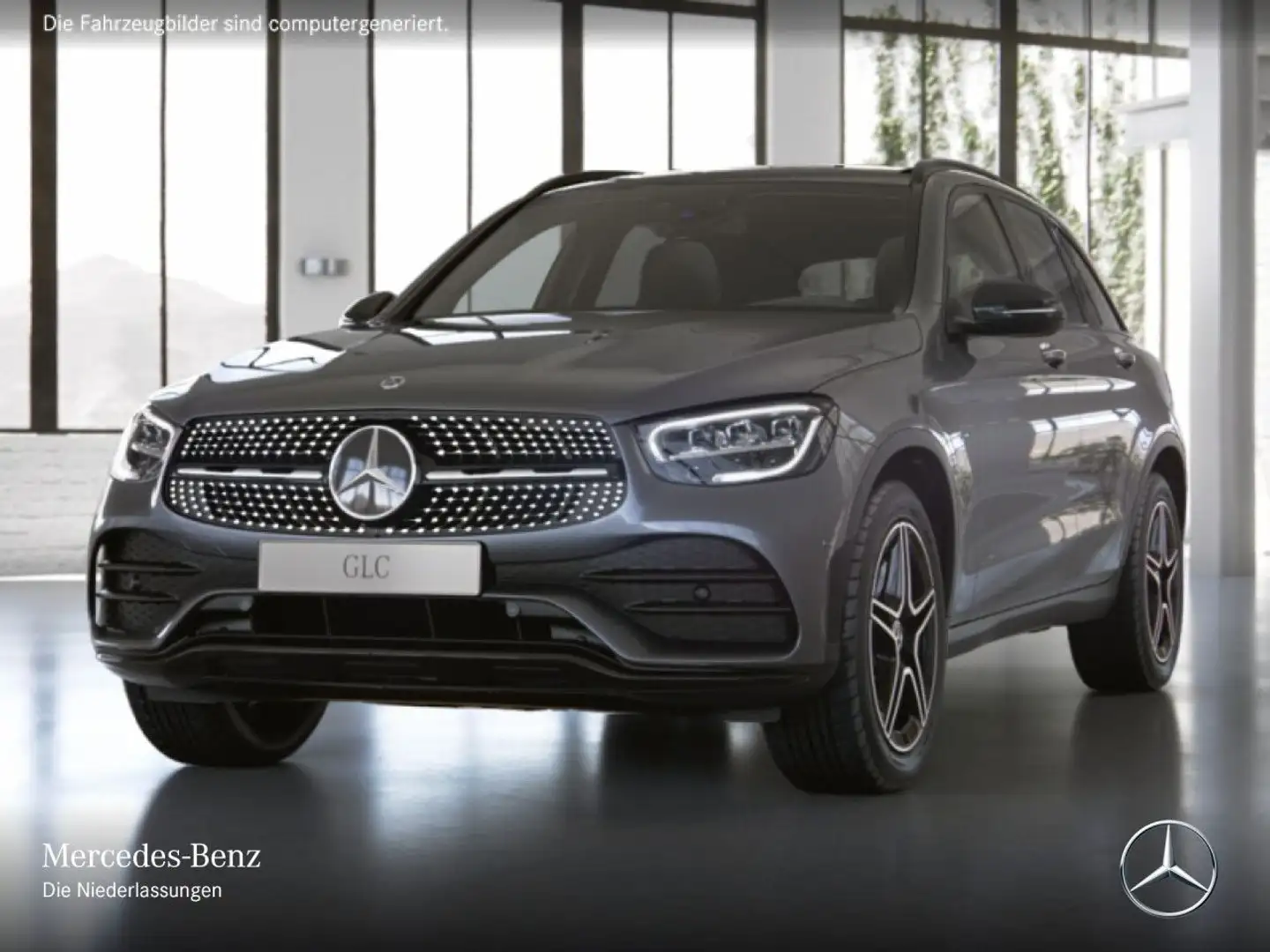 Mercedes-Benz GLC 300 de 4M AMG+NIGHT+PANO+LED+KAMERA+SPUR+TOTW Grau - 2