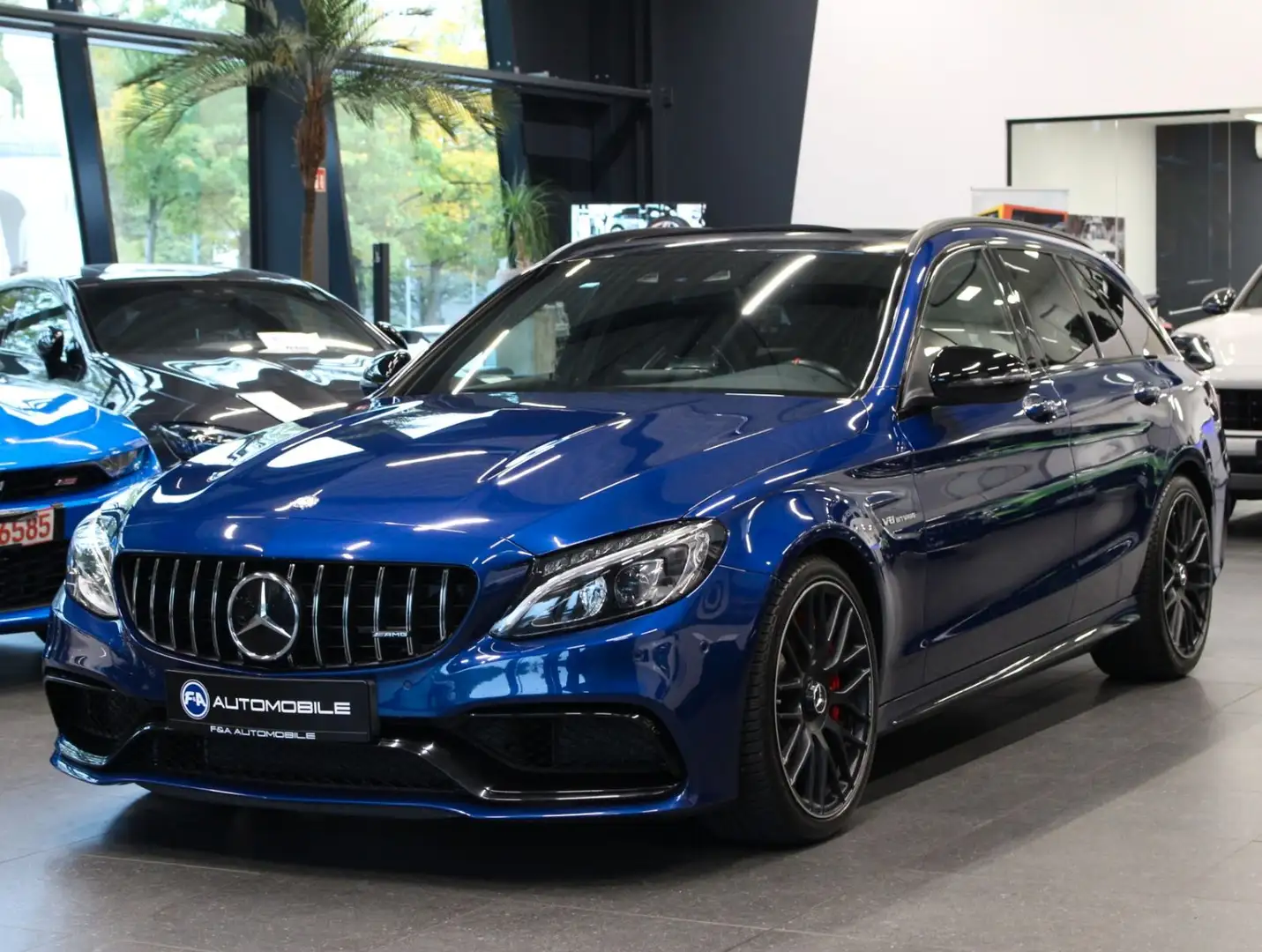 Mercedes-Benz C 63 AMG C 63 S AMG T Night-Paket+Burmester+Panoramadach Bleu - 1