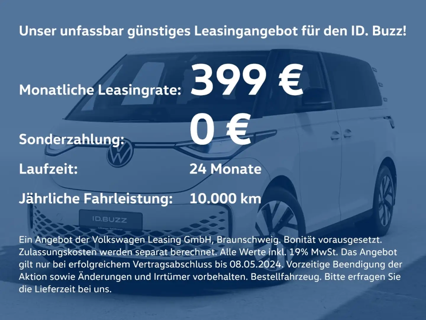 Volkswagen ID. Buzz Pro 77 kWh SONDERLEASING 399 €/mtl.* White - 1