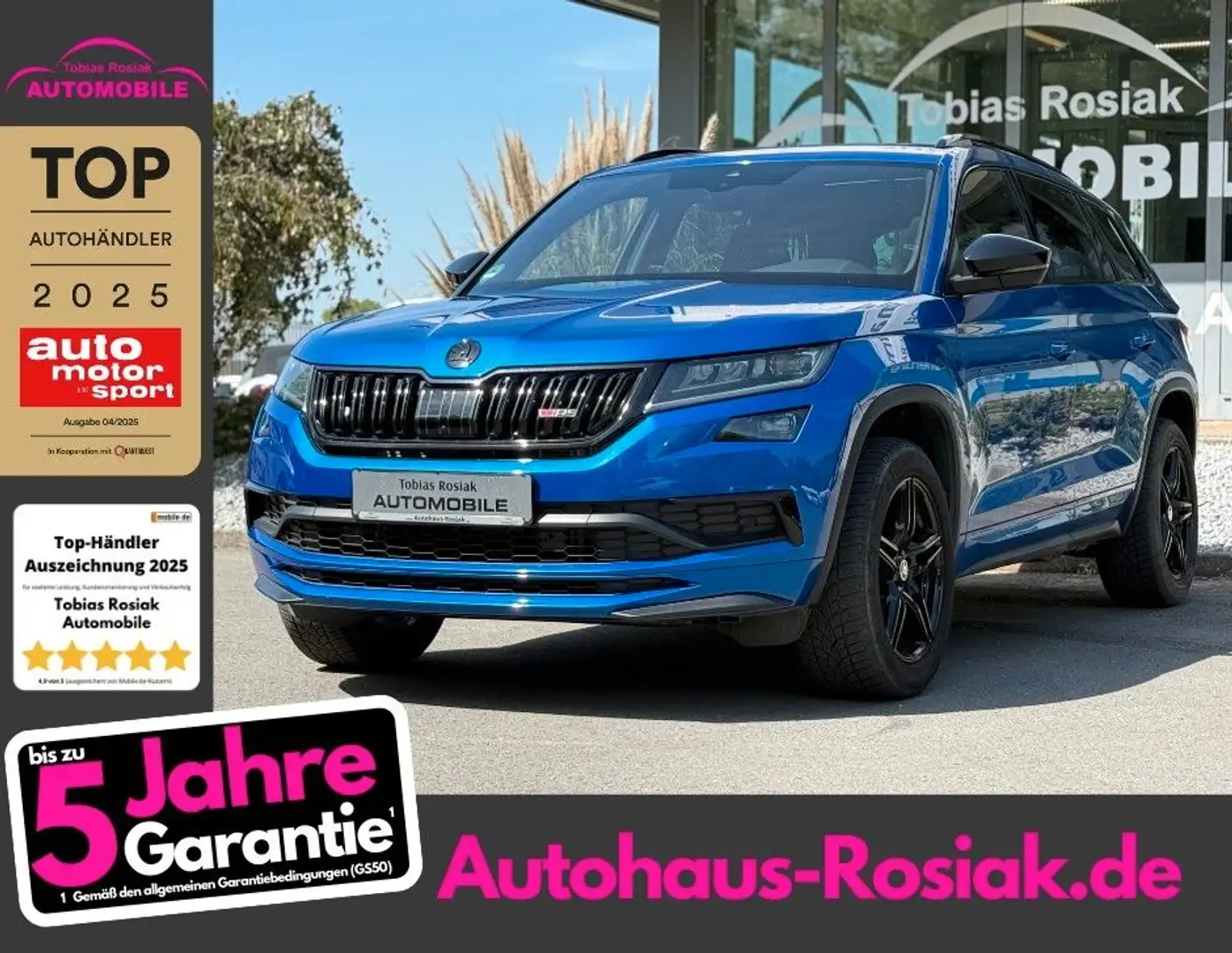 Skoda Kodiaq RS 4x4 - VOLLAUSSTATTUNG Bleu - 1