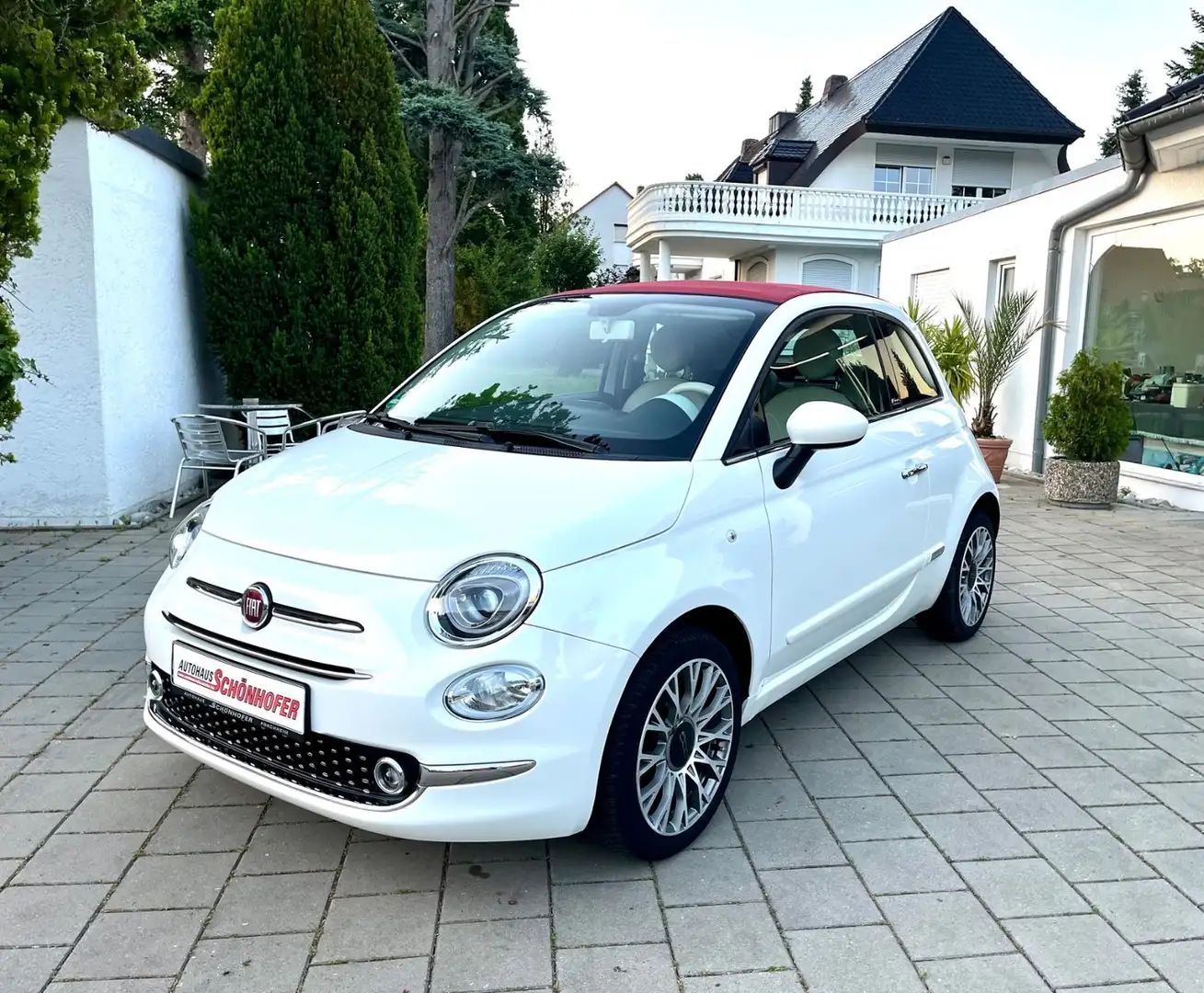 Fiat 500C org.70'Km Klima Tempom.PDC Sitzh. 16" 1.Hd. Bílá - 1