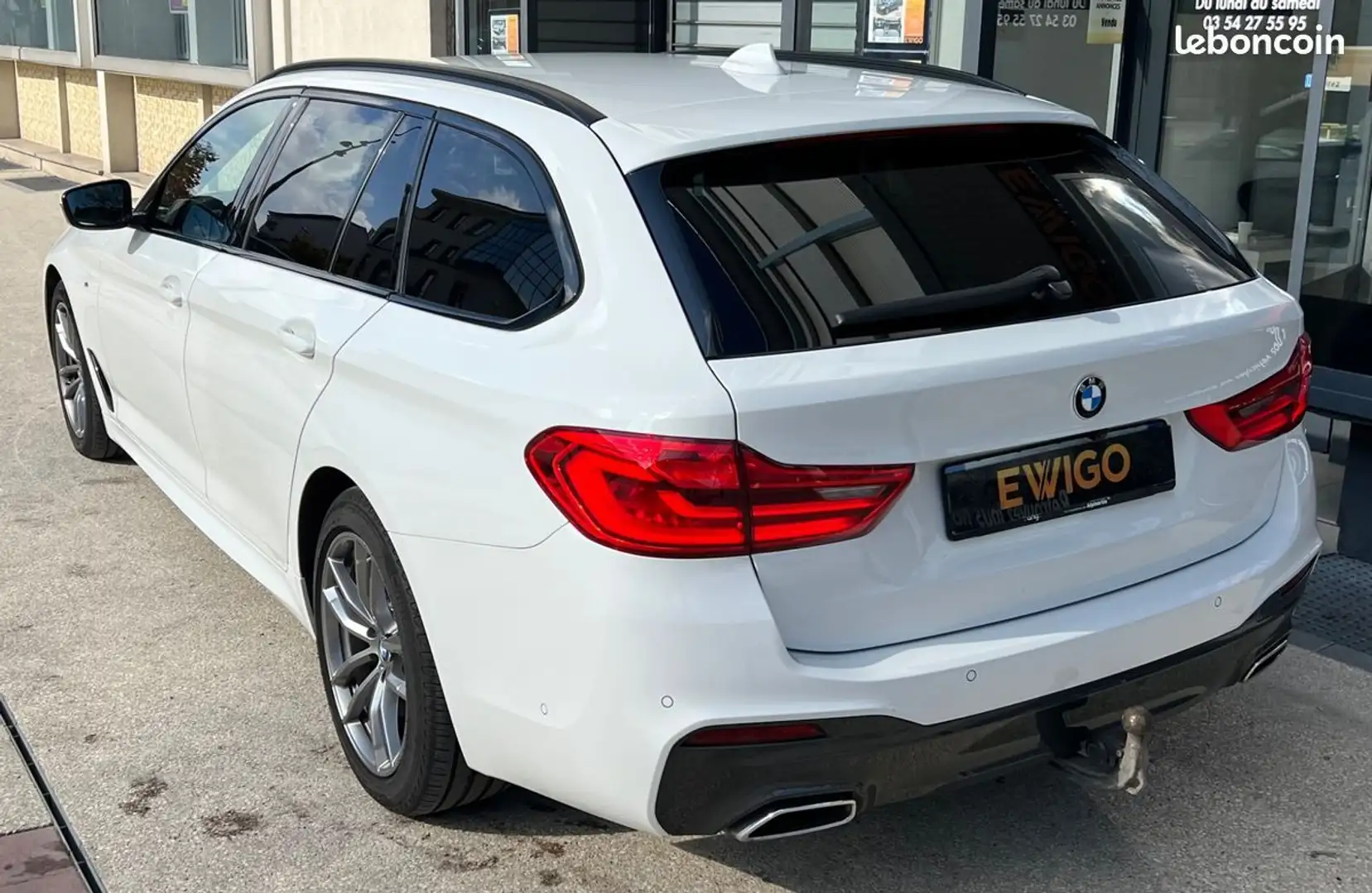 BMW 520 Touring serie g31 520d 2.0 190ch m-sport xdrive bva8 cockpit-caméra 360-hayon élec-attelage-sièges élec Blanc - 2