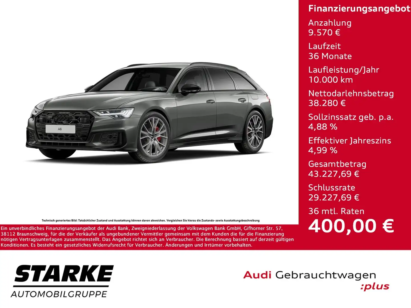 Audi A6 Avant 55 TFSI e S tronic quattro S line Grau - 1