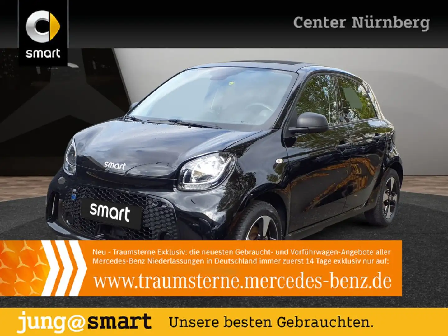 smart forFour EQ 60kWed passion cool&Audio SHZ Faltdach Schwarz - 1