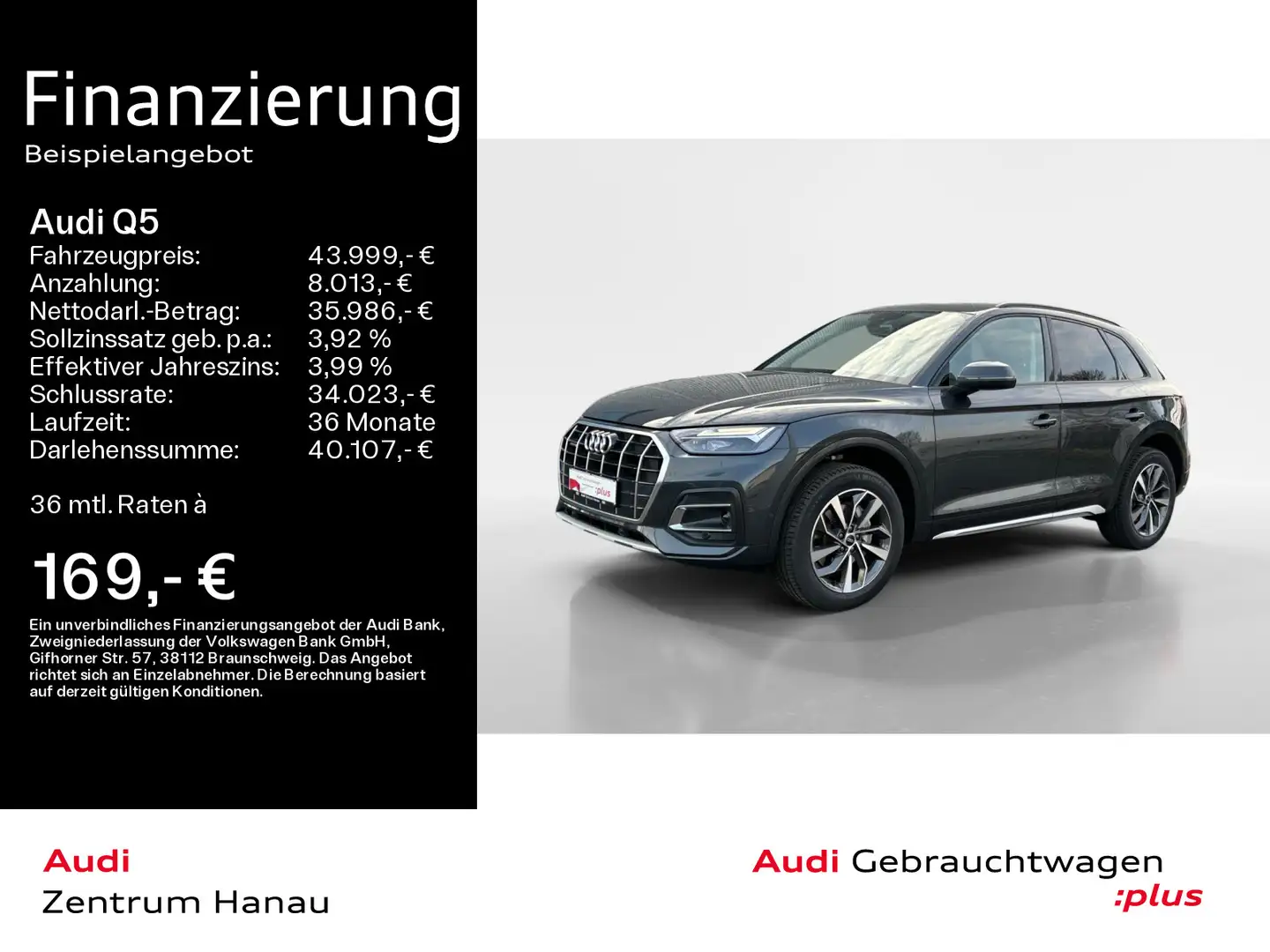 Audi Q5 45 TFSI quattro advanced*LED*PANO*AHK*VIRTUAL Grey - 1