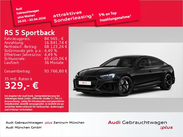 Audi RS5 RS5 Sportback performance Pano/B&O/HuD/Kameras