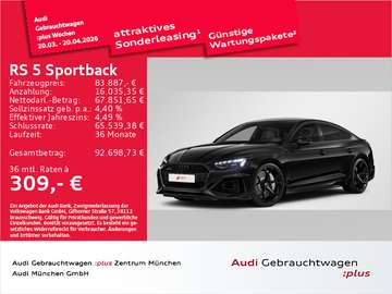 RS5 Sportback performance Pano/B&O/HuD/Kameras