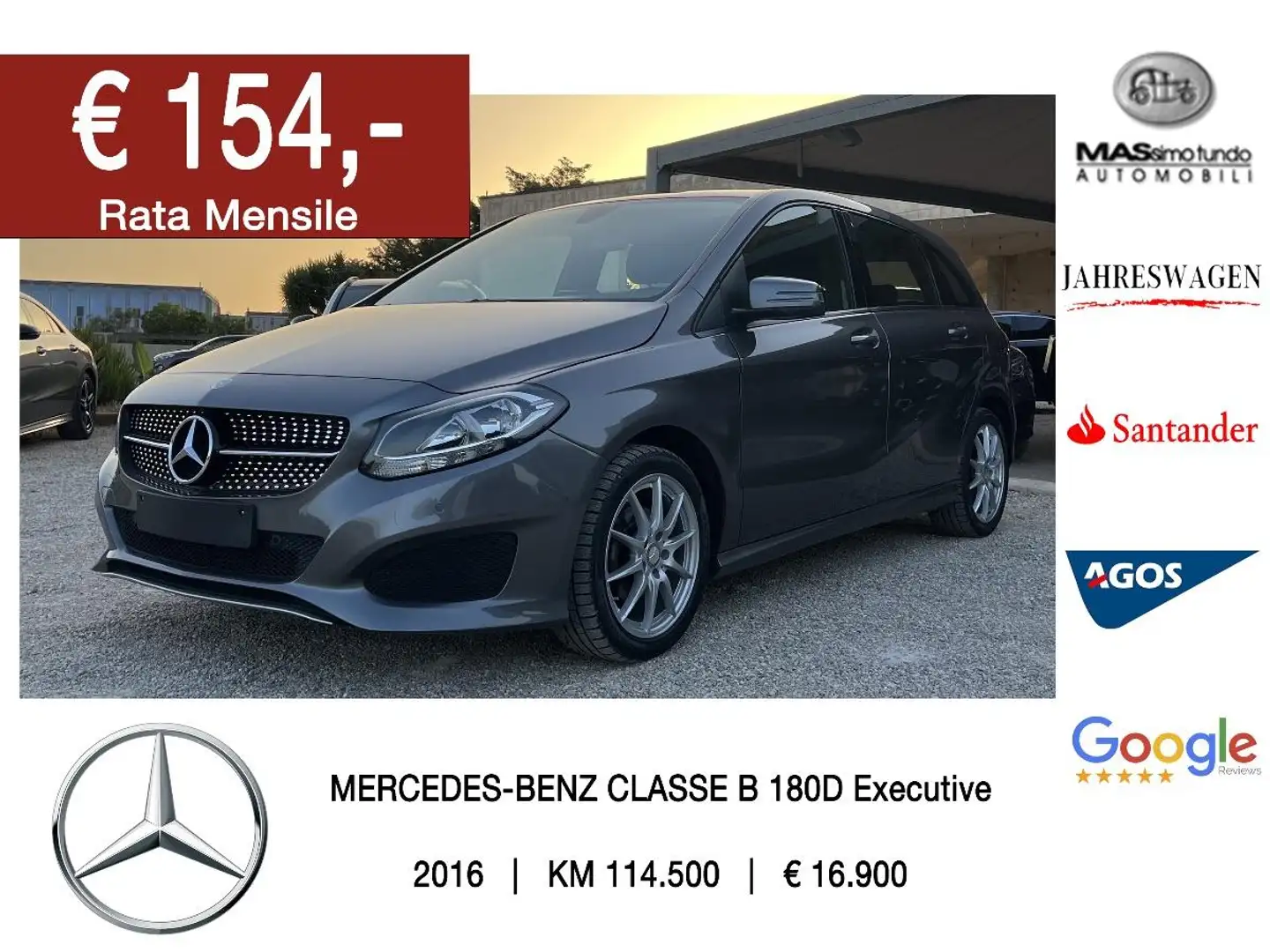 Mercedes-Benz B 180 d Executive Grijs - 1