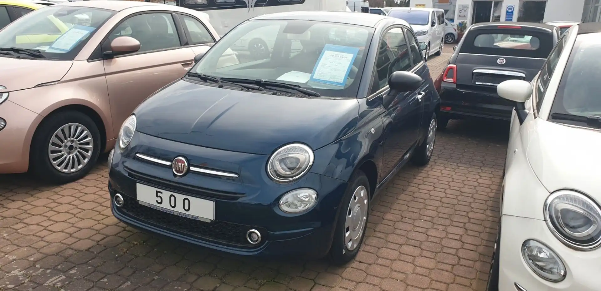Fiat 500 Klimaaut-Navi-PDC-7" Bildschirm Blau - 1