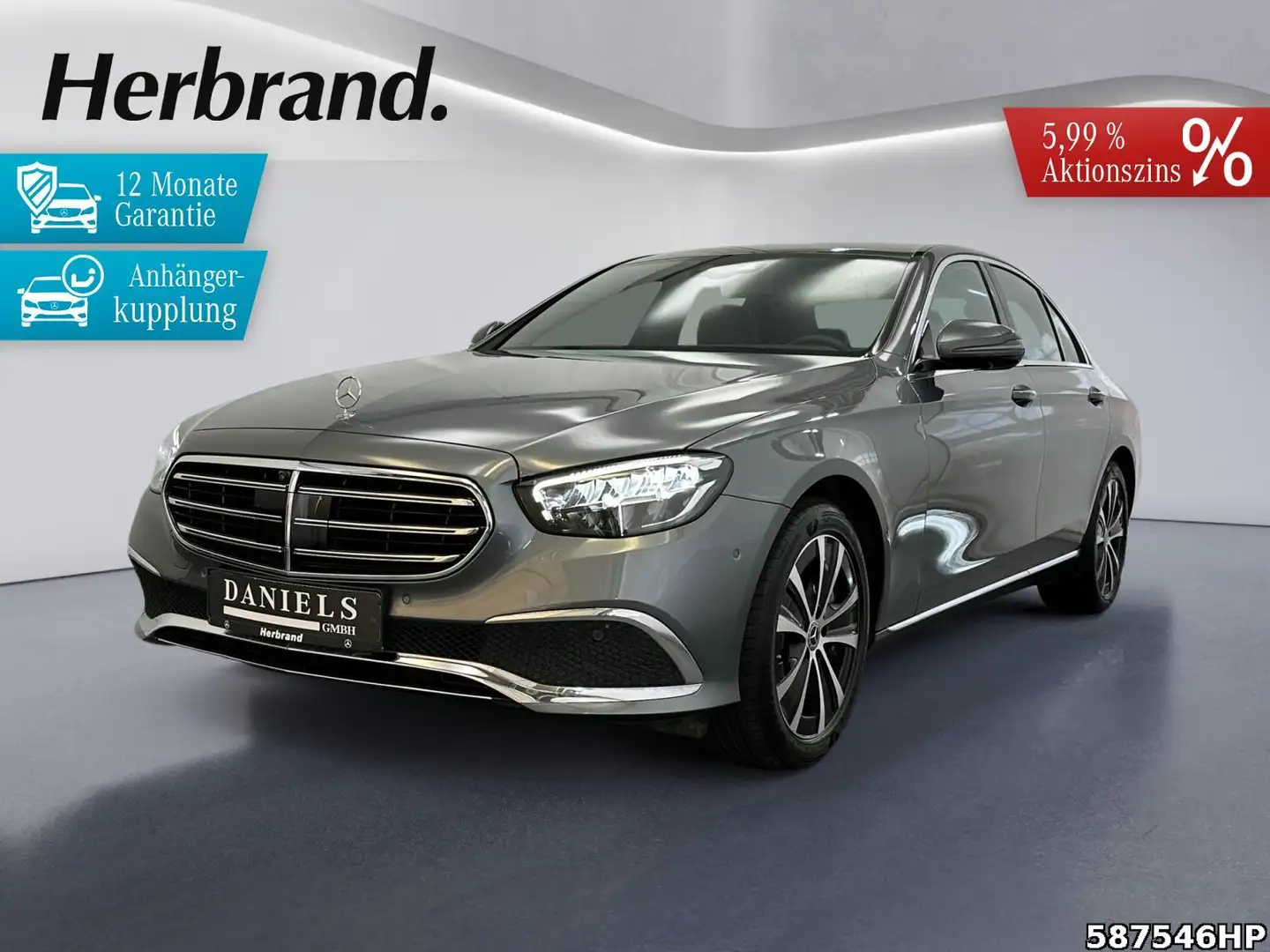 Mercedes-Benz E 400 d 4M Exclusive Distronic Carplay DAB+ 360° Gris - 1
