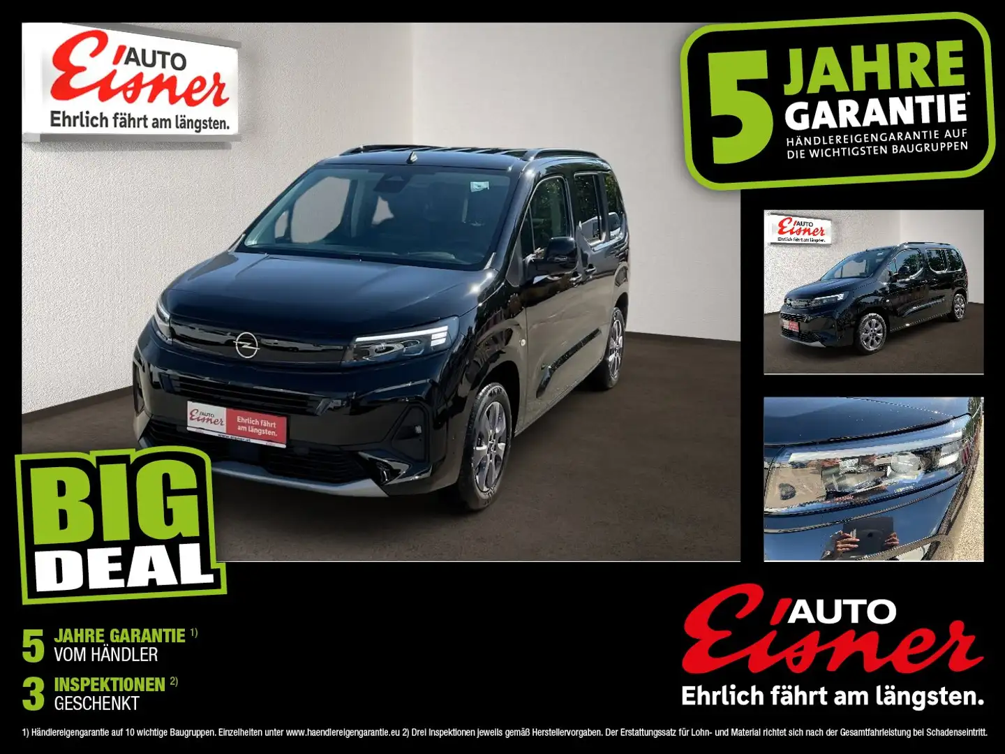 Opel Combo Life E 1.5 CDTI GS 2xKlima DynLicht Kam. Schwarz - 1