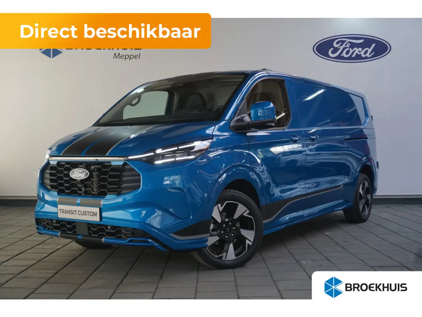 Ford Transit Custom 320 2.5 PHEV L2H1 Sport | 1-fase laadkabel mode 3 Blauw - 1