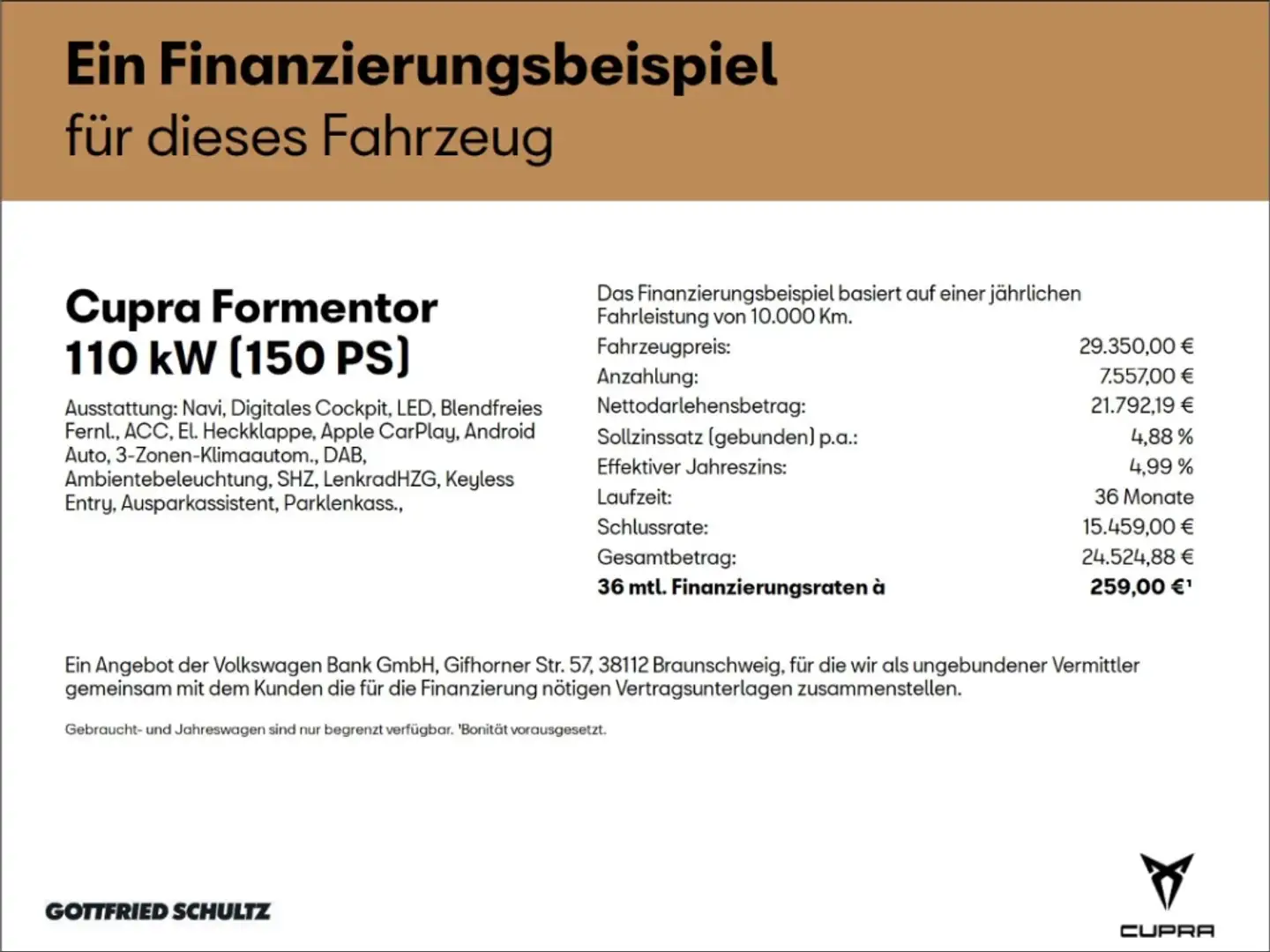 CUPRA Formentor 2.0 TDI DSG 4Drive LED Navi Kamera Schwarz - 2