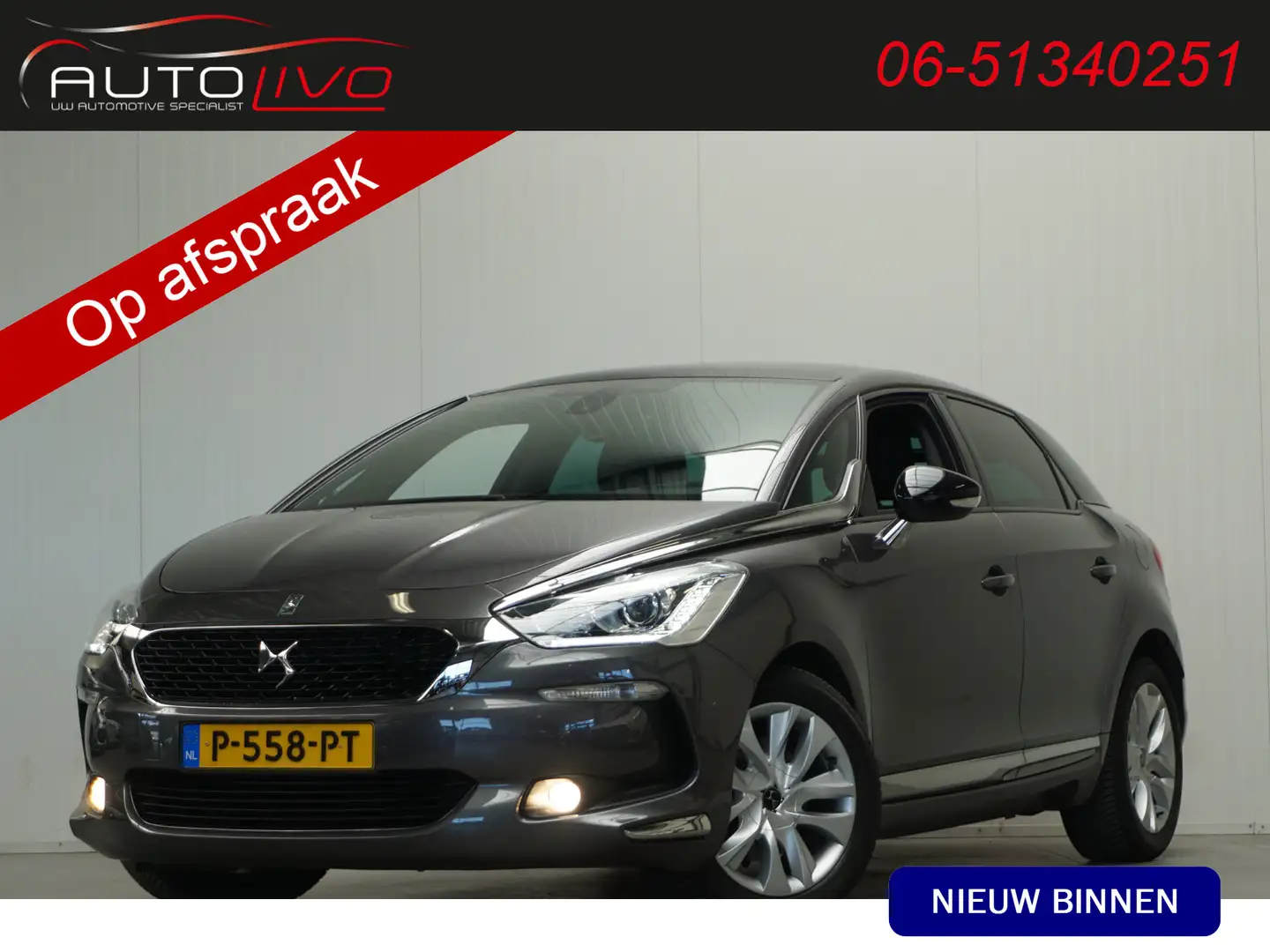 DS Automobiles DS 5 1.6 THP Chic AUTOMAAT! 165 PK! PANO H. LEER NAVI C Gris - 1
