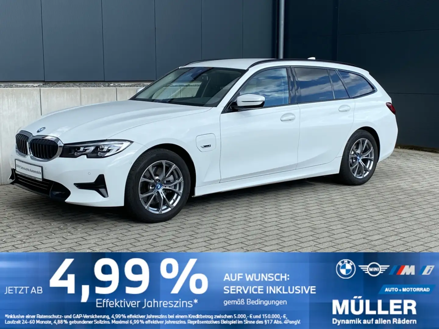 BMW 320 e Touring Sport Line AHK/CAM/TEMPO/DAB/ AHK/CAM/TE Blanc - 1