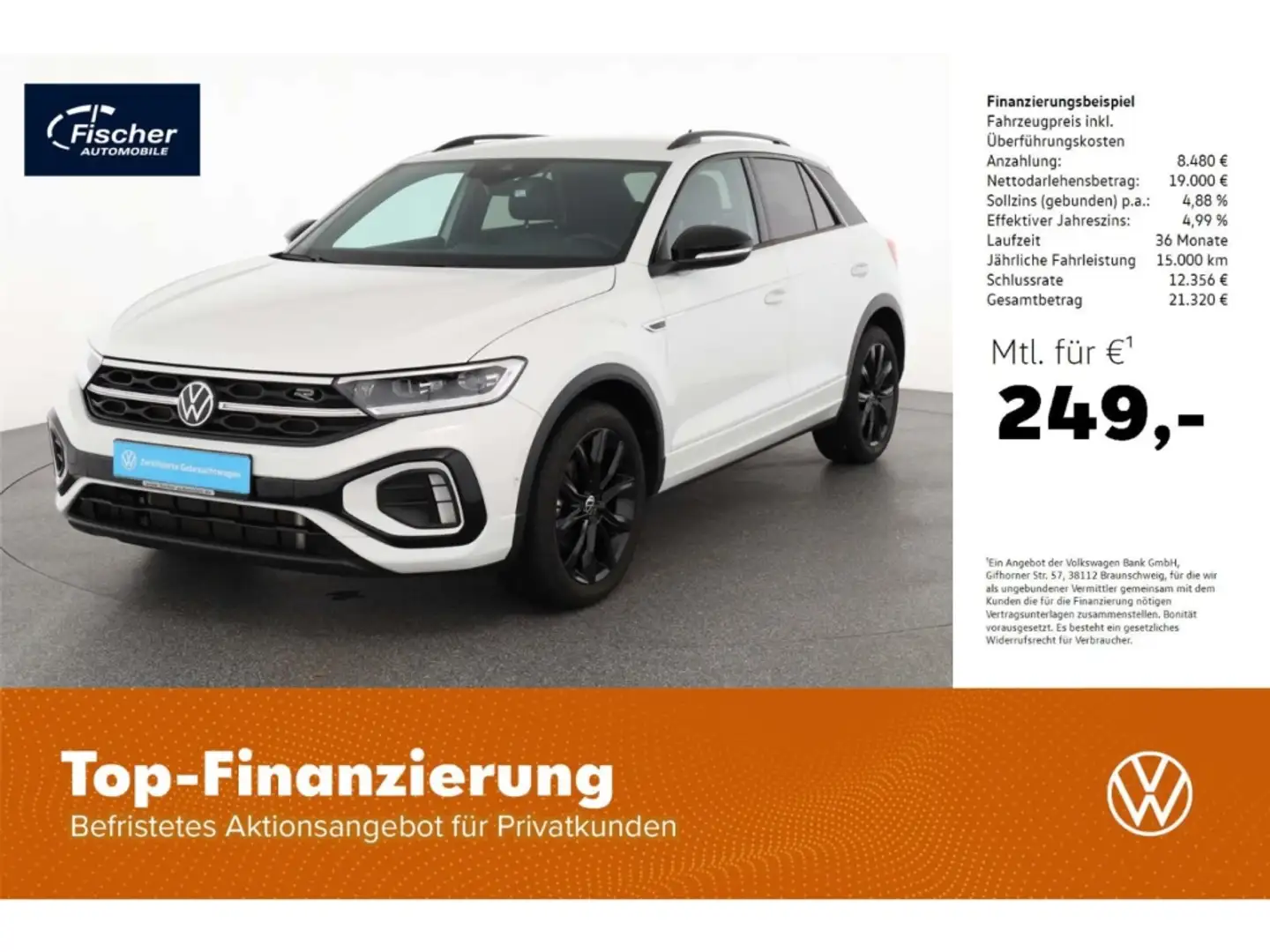Volkswagen T-Roc 1.5 TSI R-Line Black Style Weiß - 1