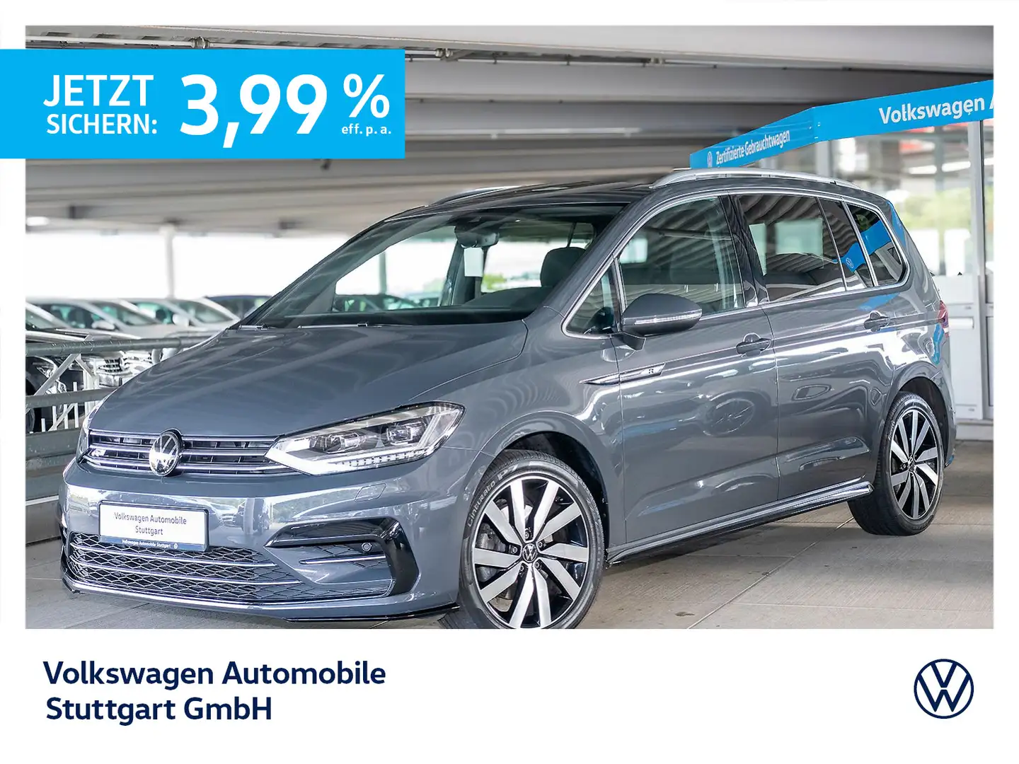 Volkswagen Touran Highline 2.0 TDI DSG Navi Kamera Pano AHK Grau - 1
