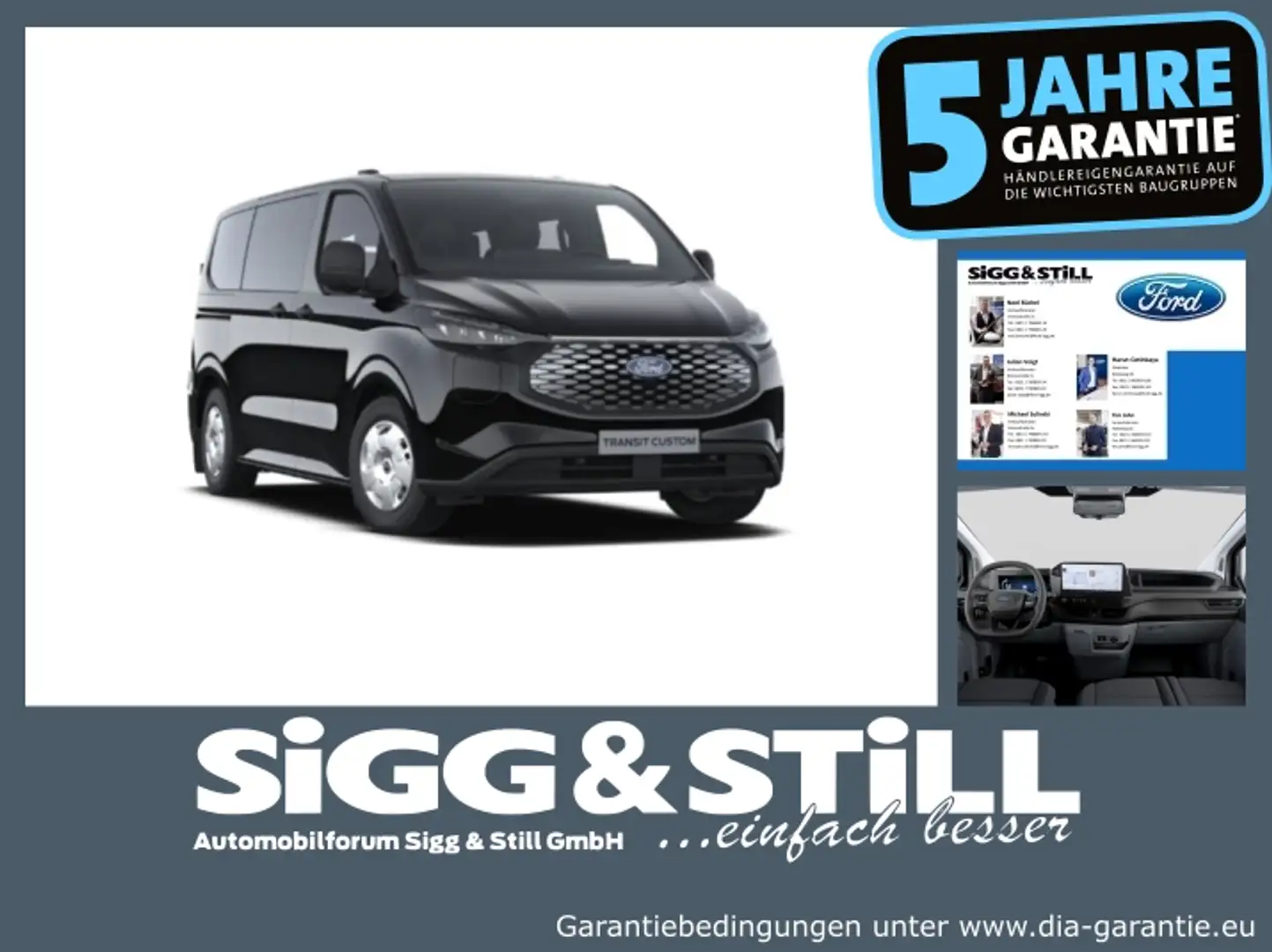 Ford Transit Custom E- Kombi Trend 340 L1 NAVI*LED*CAM Schwarz - 1