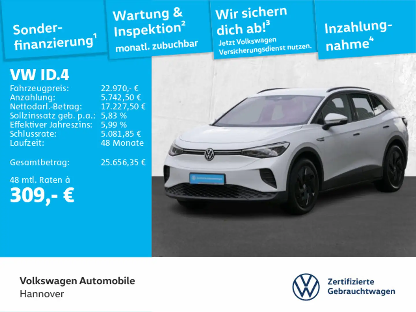 Volkswagen ID.4 Pro Performance PDC Navi SHZ LED Weiß - 1