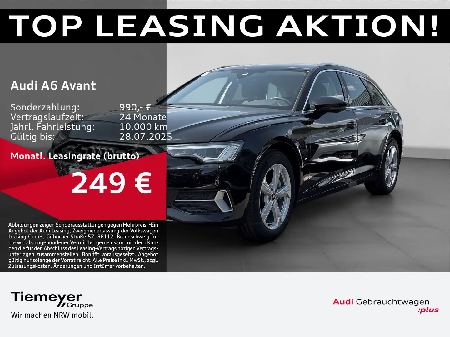Audi A6 45 TFSI ADVANCED MATRIX LEDER AHK MEMOR Schwarz - 1
