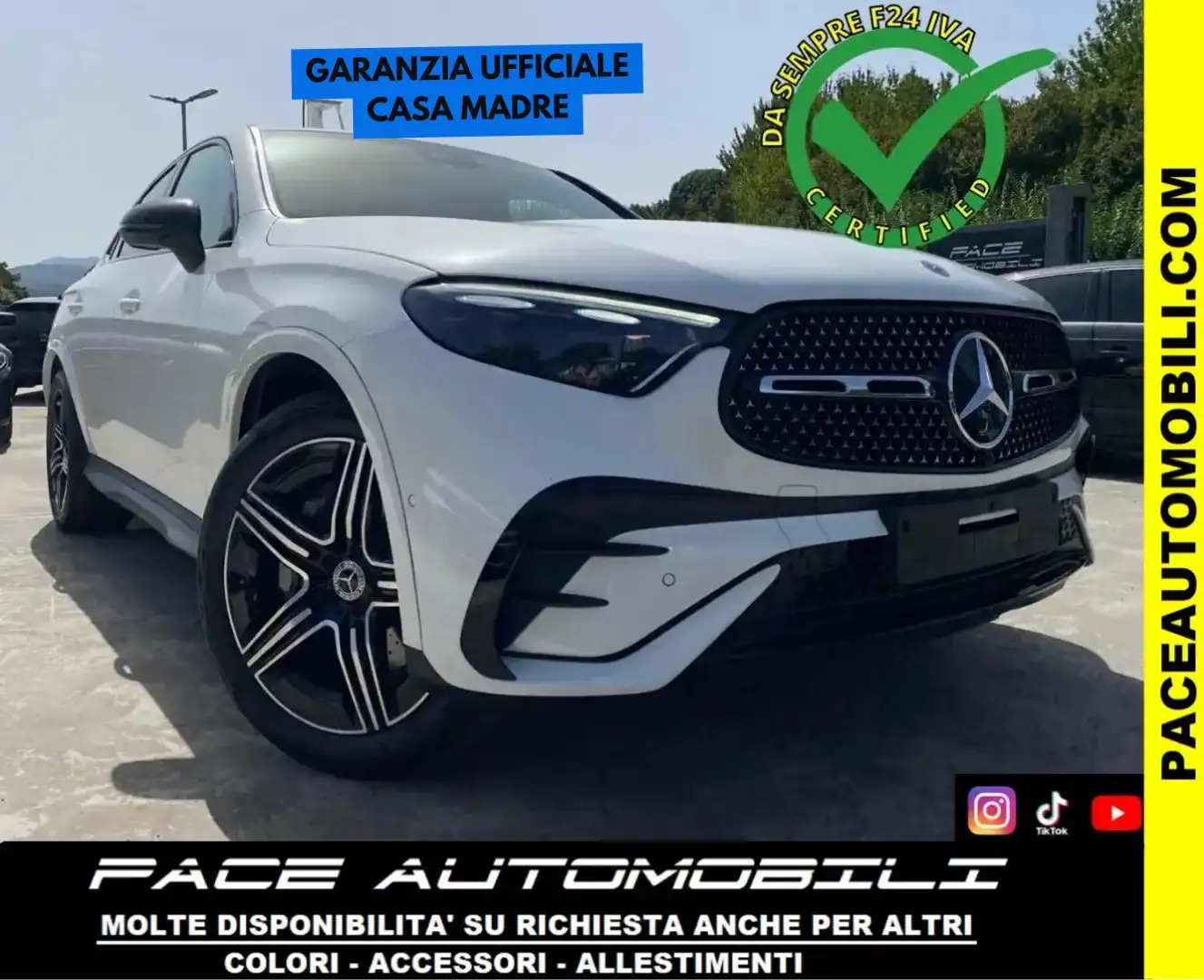 Mercedes-Benz GLC 220 COUPE AMG PREMIUM PDC KAMERA NIGHT PACK LED ACC Bianco - 1