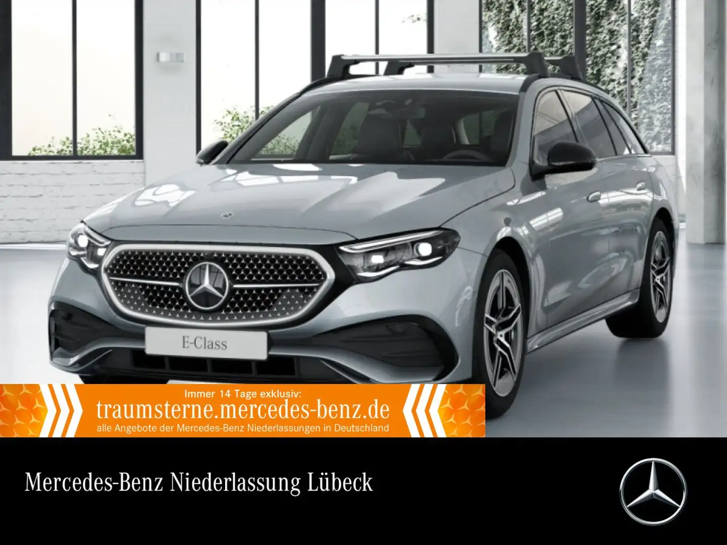 Mercedes-Benz E 200 T AMG 360° Distr. AHK Night Spurhalt-Ass PTS Silber - 1