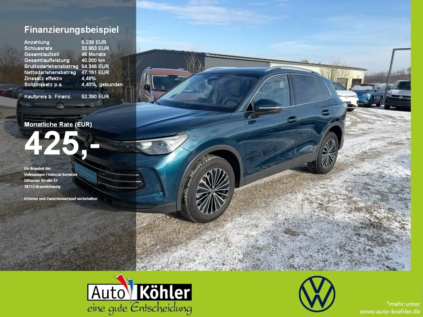 Volkswagen Tiguan Elegance 4M TDI DSG Matrix/Pano/AHK/H&K Blau - 1