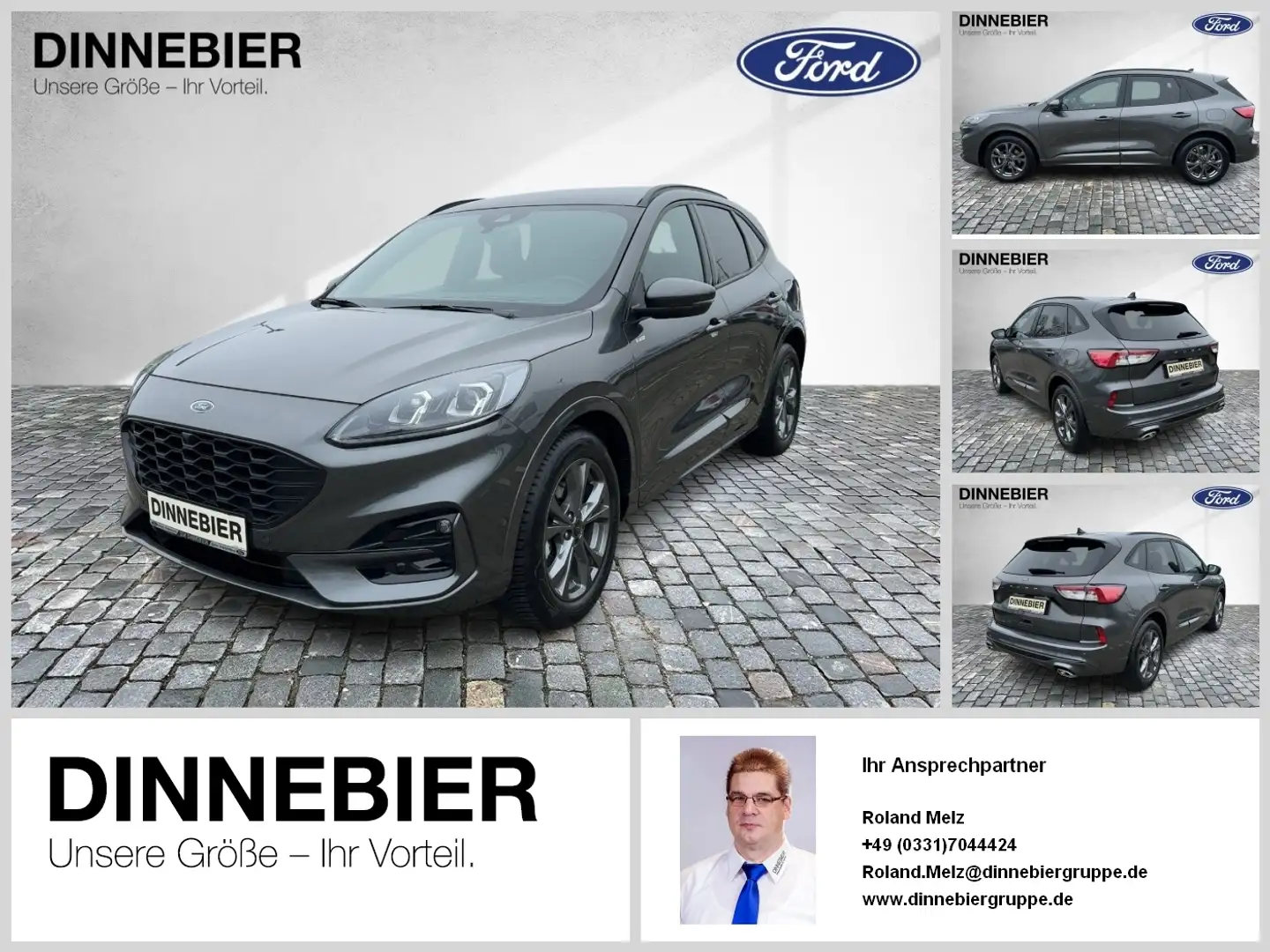 Ford Kuga ST-Line X LED+AHK+Glasdach+Kamera+SHZ Grijs - 1