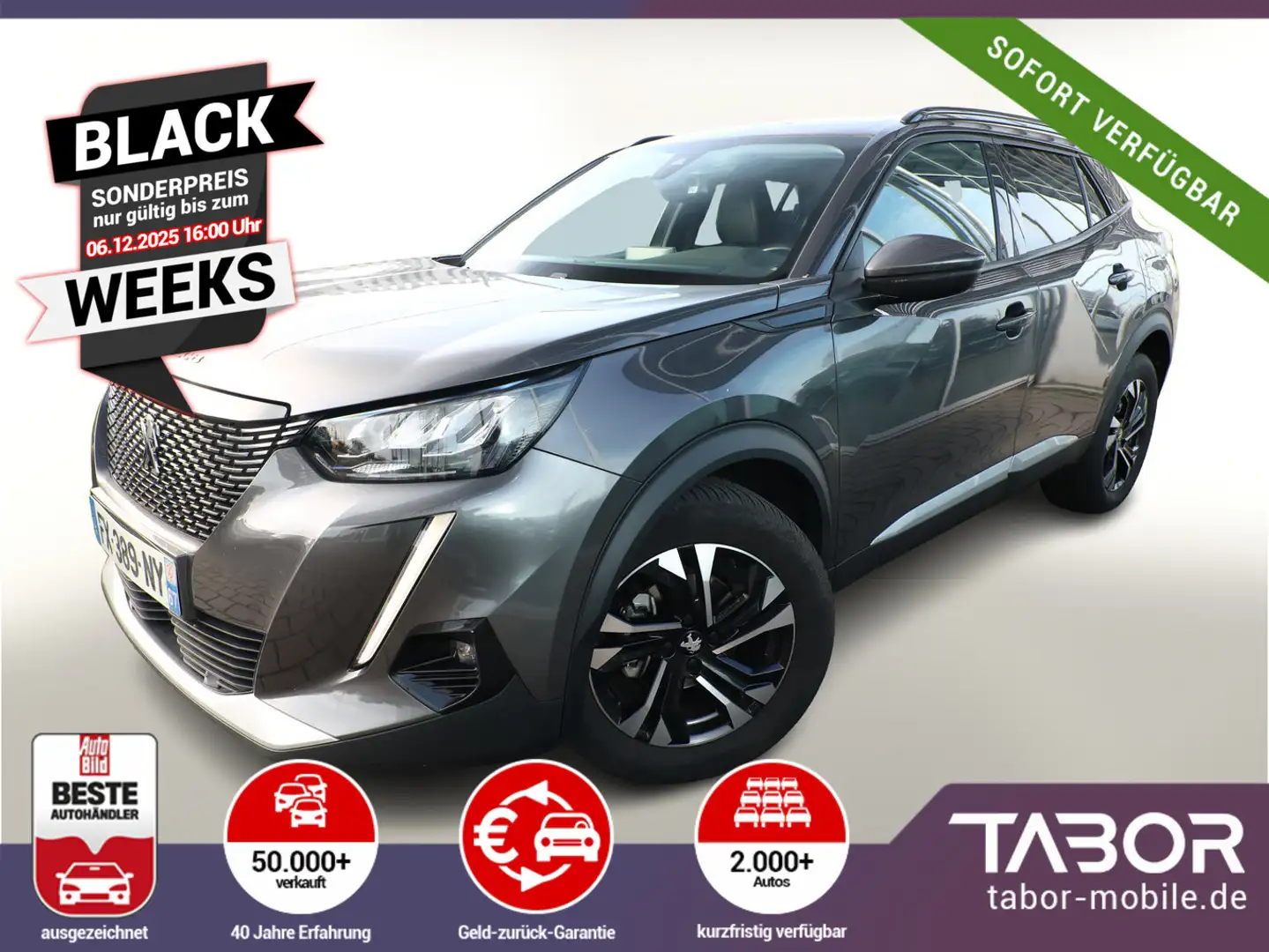 Peugeot 2008 1.5 BlueHDi 110 Allure Pack Kam PDC 17Z Grau - 1