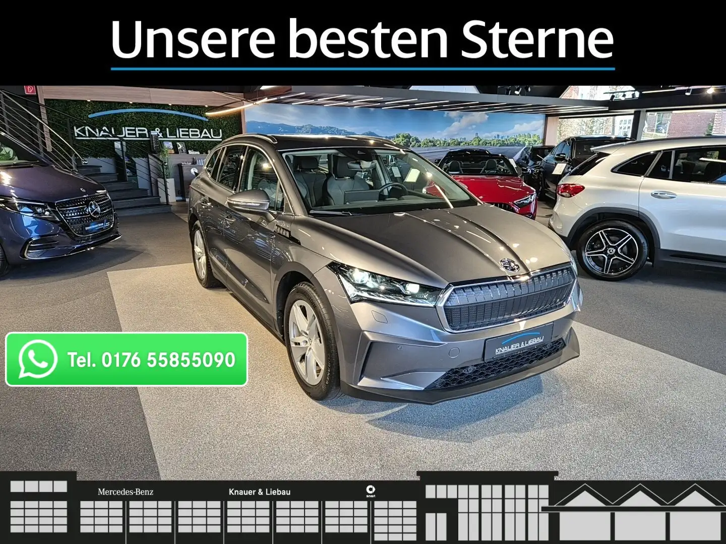 Skoda Enyaq Enyaq iV 80 Loft ACC*Camera*LED*KLima*Stzhzg* Grau - 1