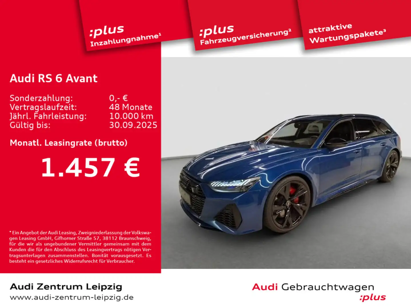 Audi RS6 RS 6 Avant TFSI qu. performance *HD-Matrix*AHK* Blau - 1
