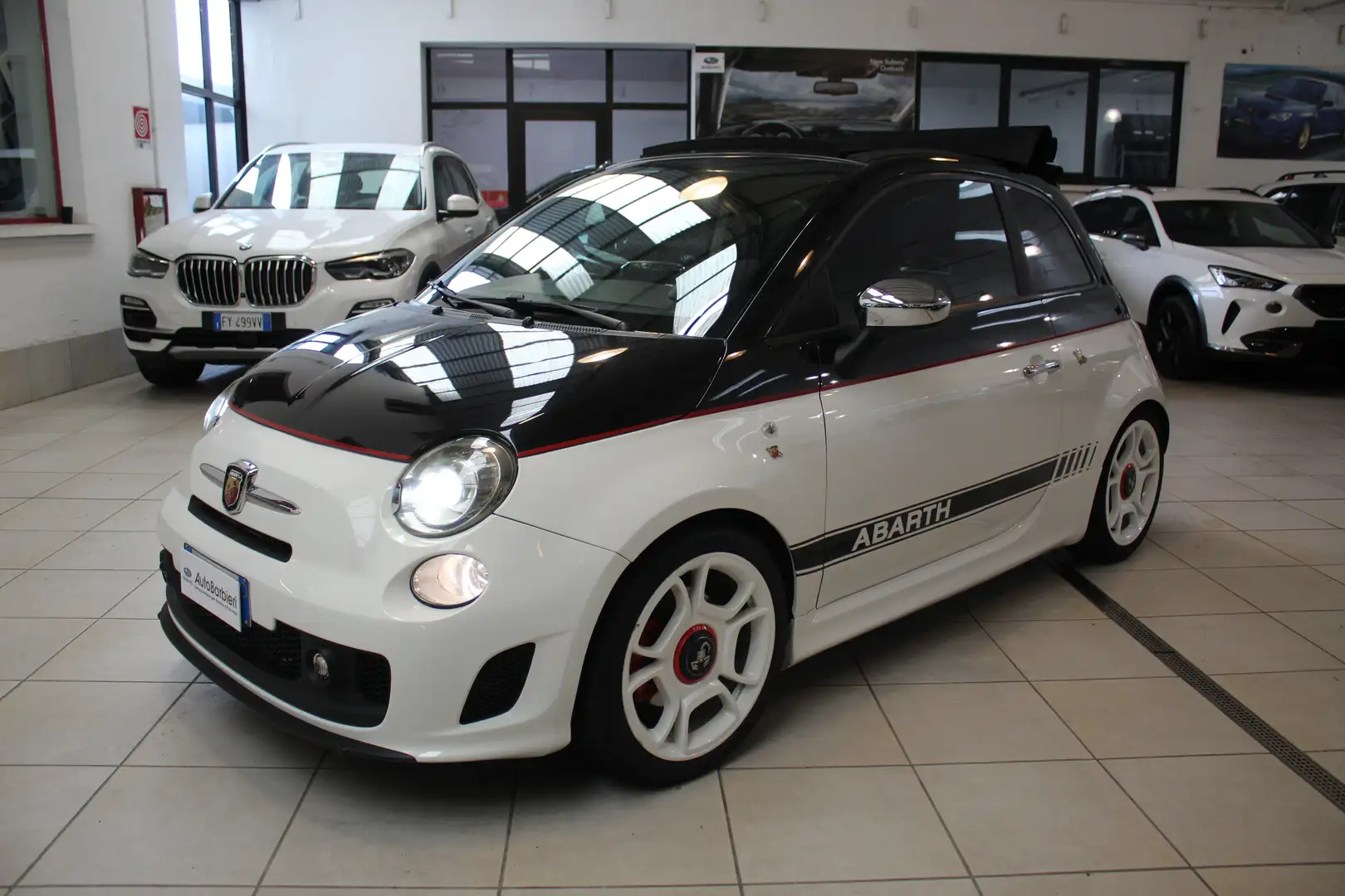 Abarth 500C 500C 1.4 16v t. t-jet bicol. 140cv MTA Blanc - 1