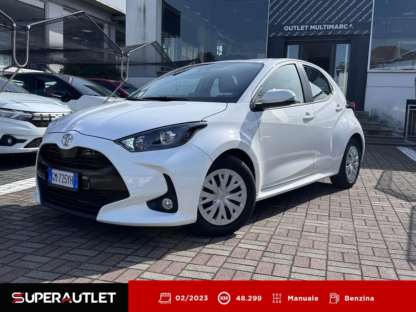 Toyota Yaris 1.0 VVT-i Active Bianco - 1