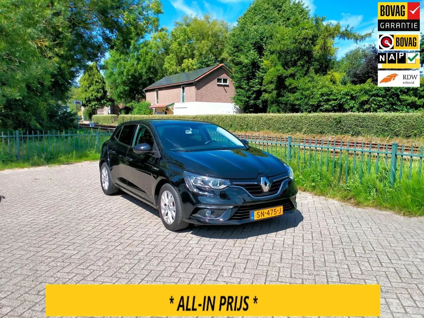 Renault Megane 1.3 TCe Limited Navi pdc trekhaak ALLINRIJS Zwart - 1