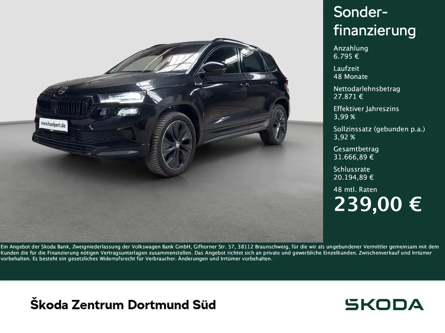 Skoda Karoq 1.5 SPORTLINE LEDER PANO CAM LM18 E-KLAPPE Schwarz - 1