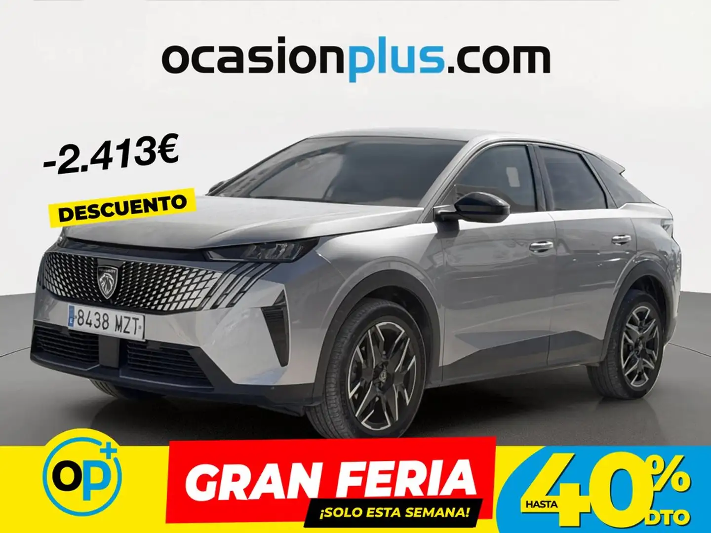Peugeot 3008 Hybrid Allure eDCS6 145 Gris - 1