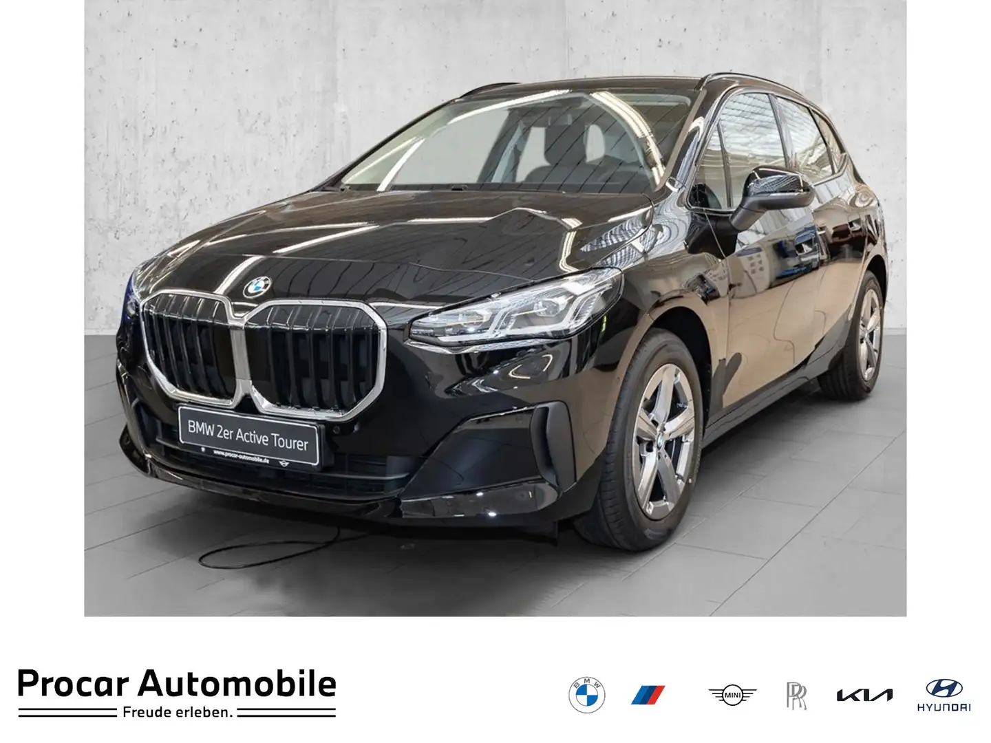 BMW 216 i AHK DA PA RFK PDC LED Klima DAB Noir - 1