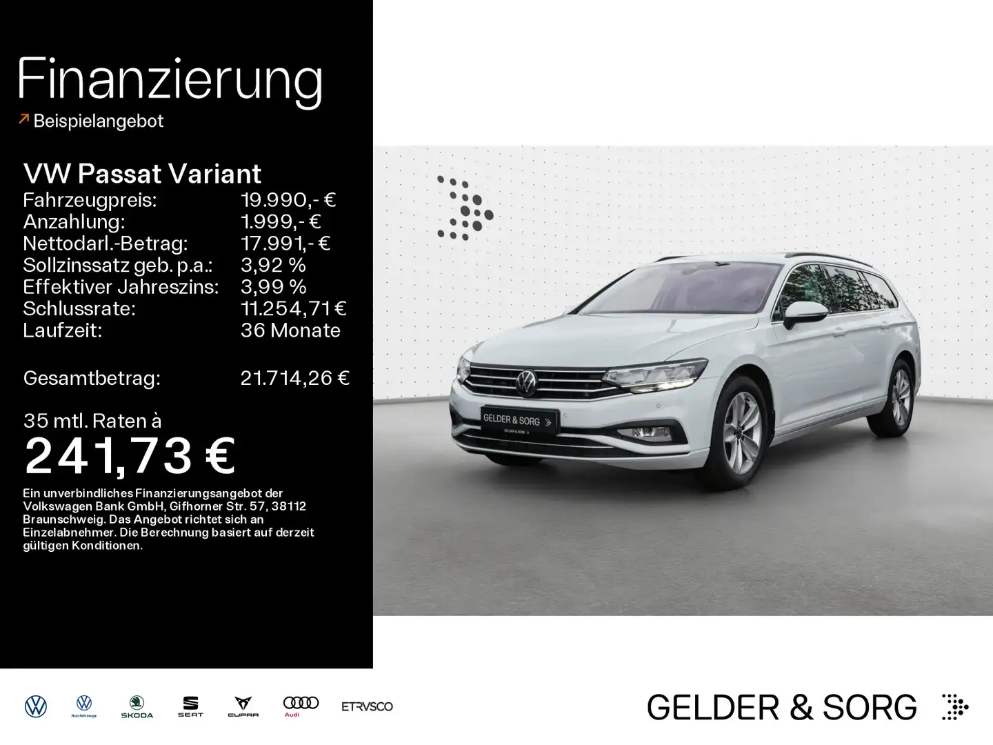 Volkswagen Passat Variant Business 2.0 TDI RFK*ACC*LED*Navi Blanco - 1