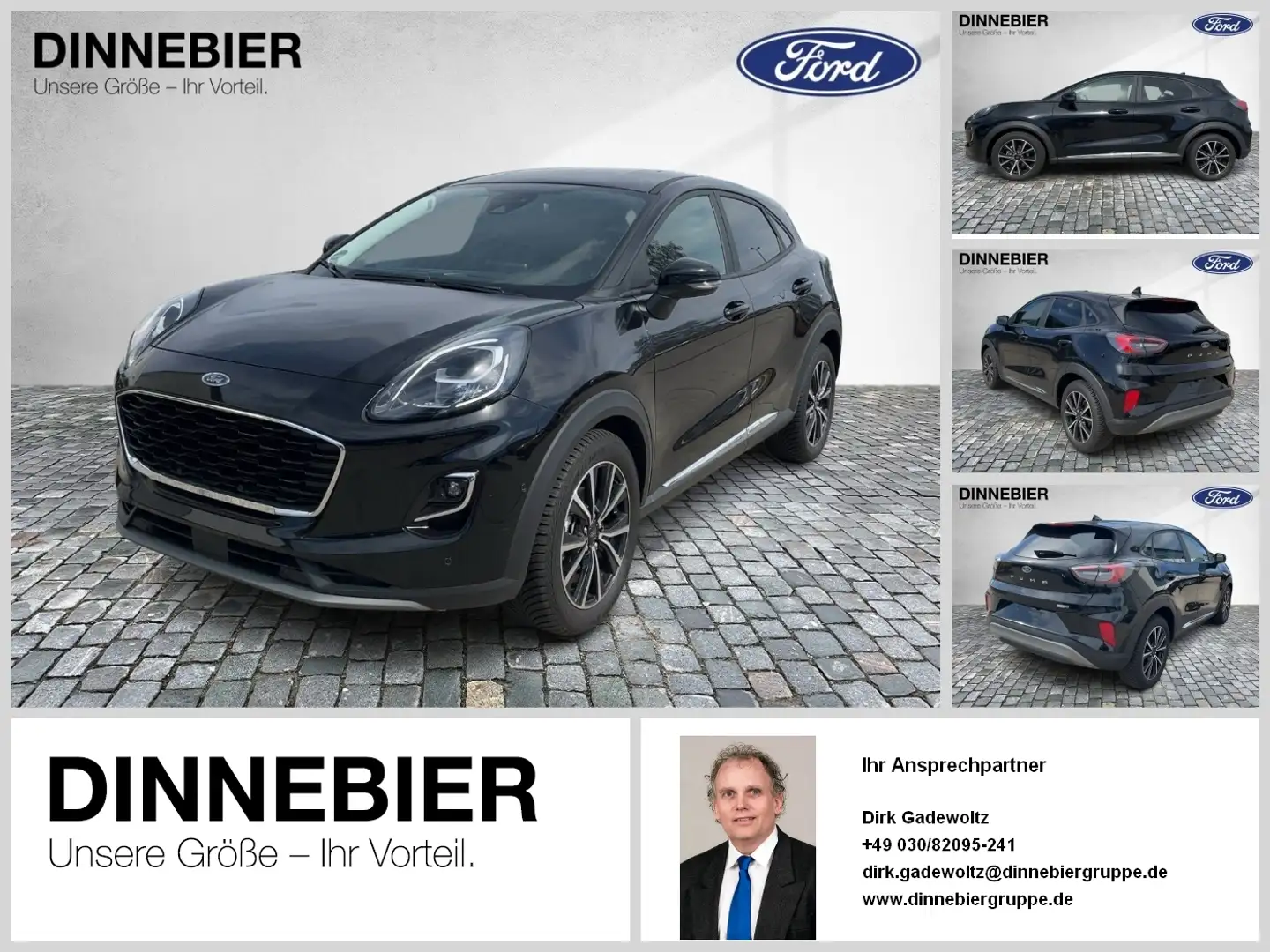 Ford Puma Titanium X LED+Navi+Kamera+Winterpaket Zwart - 1