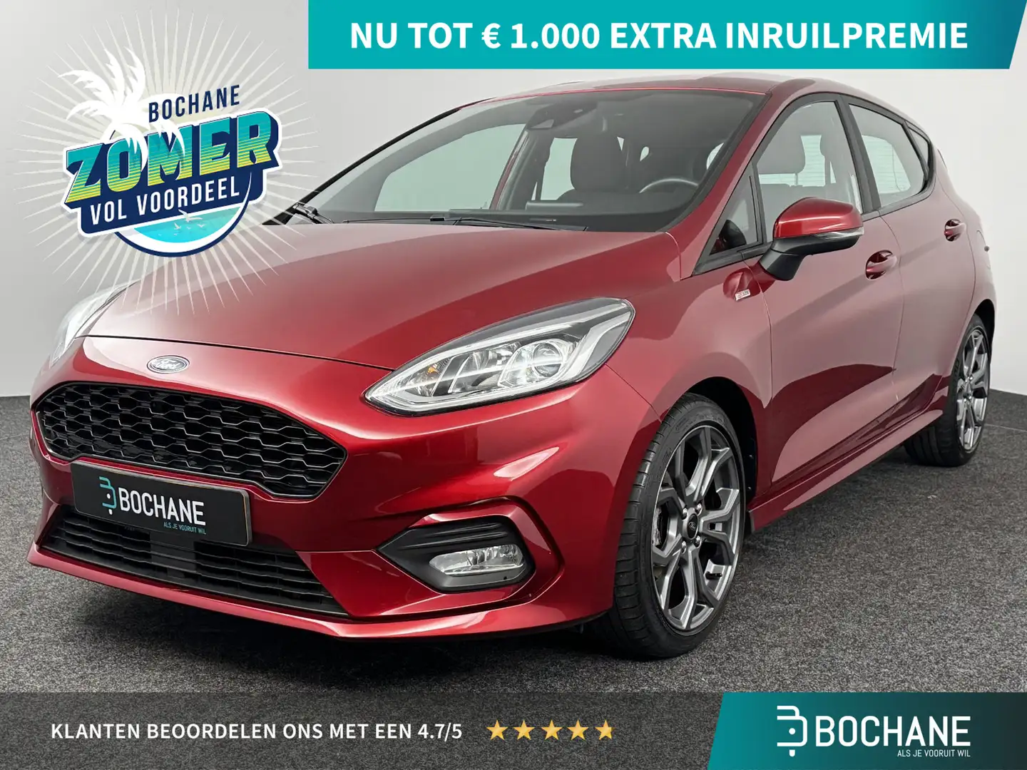 Ford Fiesta 1.0 EcoBoost ST-Line | Navigatie | Climate Control Rood - 1