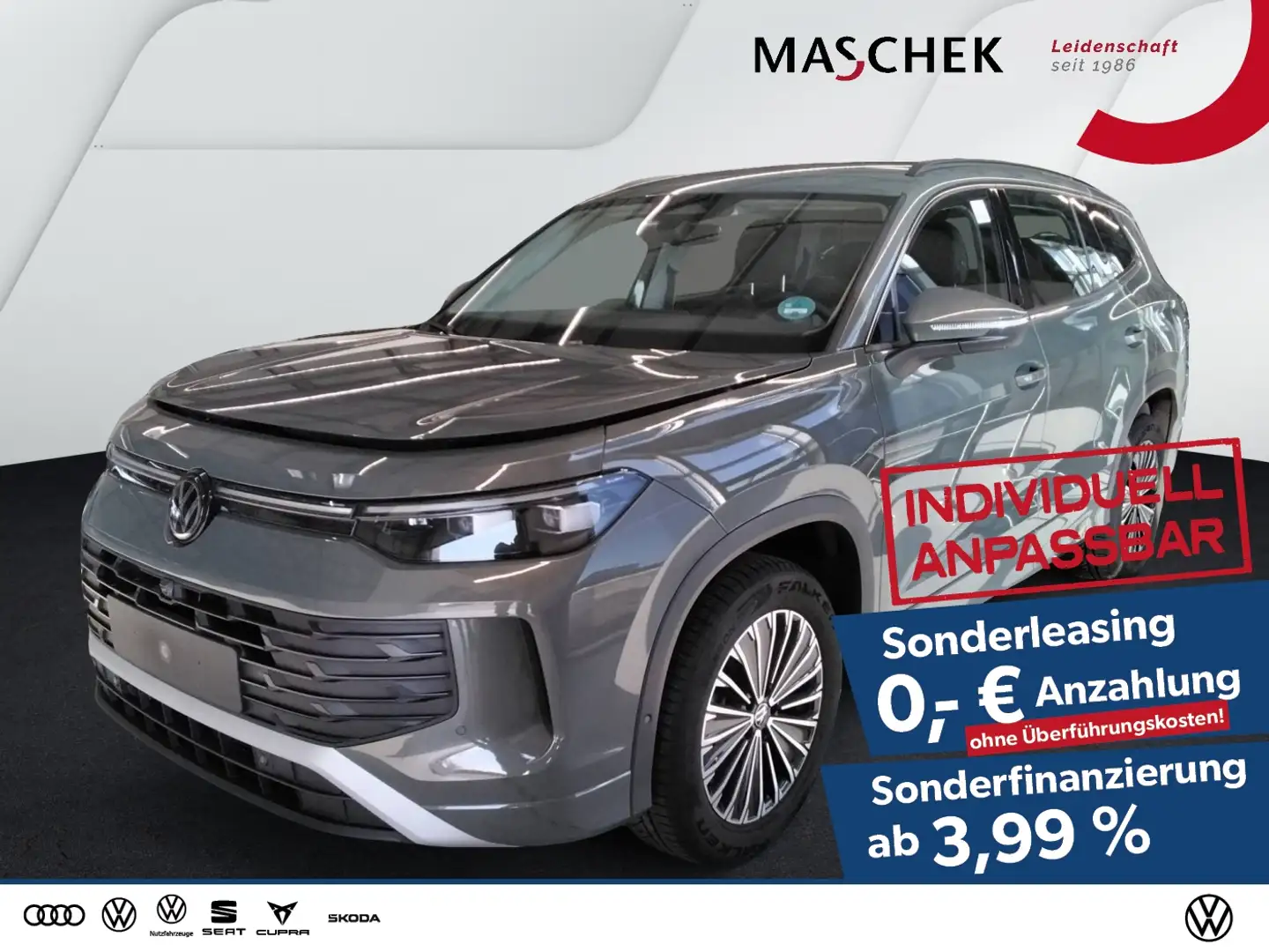 Volkswagen Tayron Life 2.0 TDI DSG 4M AHK Matrix Sitzh. Ambiente Grün - 1