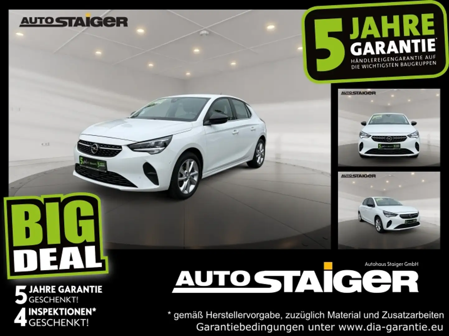 Opel Corsa F 1.2 Elegance LED+SHZ+Fernlichtass.+LM Weiß - 1