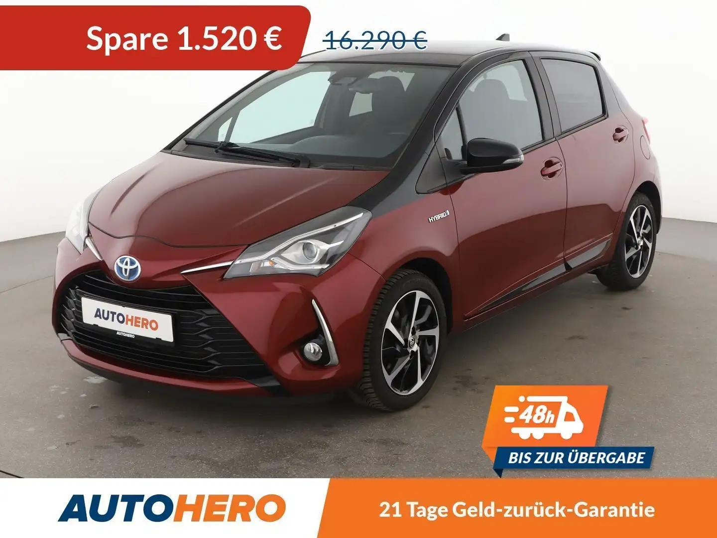 Toyota Yaris 1.5 Hybrid Style Selection Aut*CAM*SHZ*KLIMA* Rot - 1