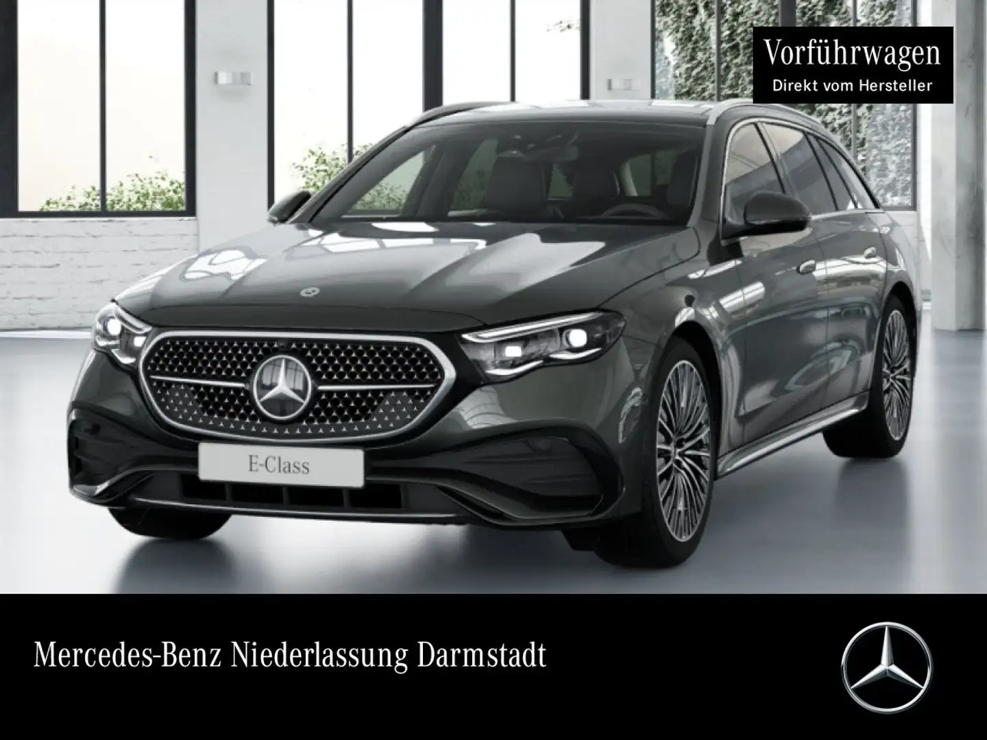 Mercedes-Benz E 220 d T AMG Fahrass 360° Pano Distr. HUD AHK PTS Grau - 1
