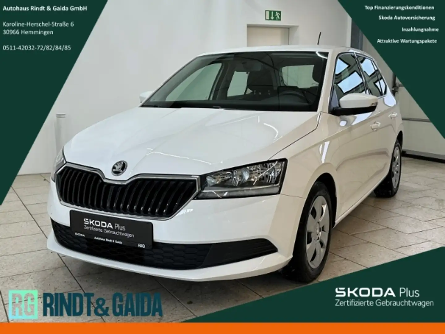 Skoda Fabia 1.0 MPI Active SHZ Klima PDC Freisprech Weiß - 1